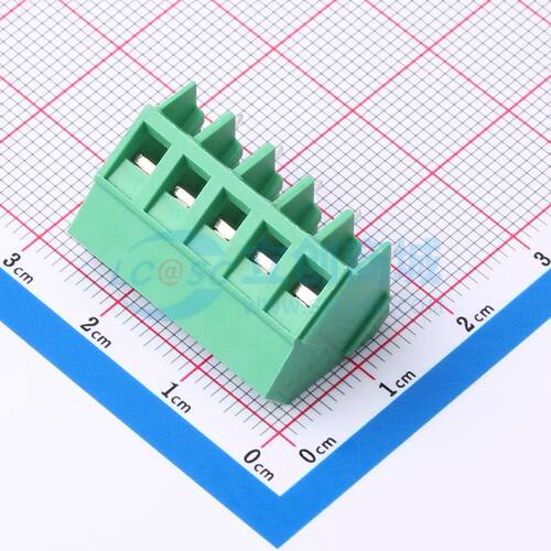 MX103-5.0-05P-GN01-Cu-Y-A螺钉式接线端子5mm 1x5P直插绿色