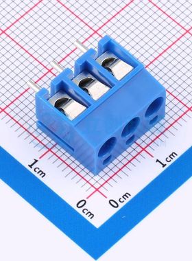 DGL500-3P00V-GD361螺钉式接线端子5mm 1x3P直插蓝色