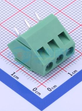 DB103-5.08-3P-GN-S螺钉式接线端子5.08mm 1x3P直插绿色