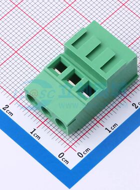 MX128H-5.08-03P-GN01-Cu-Y-A螺钉式接线端子5.08mm 1x3P直插绿色