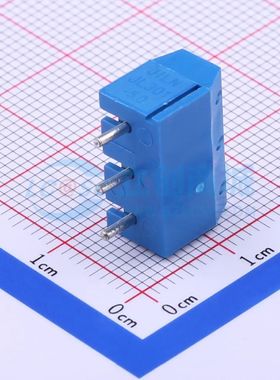 JL301-50003U01螺钉式接线端子5mm 1x3P直插蓝色