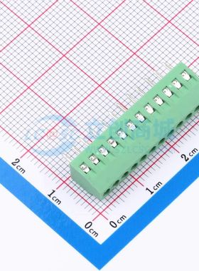 ZX-DG28L-2.54-12P螺钉式接线端子2.54mm 1x12P直插绿色