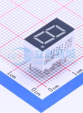1位0.36英寸蓝色数码管 共阳极LED数码管SLR0361DBA3BD-4.0可开票