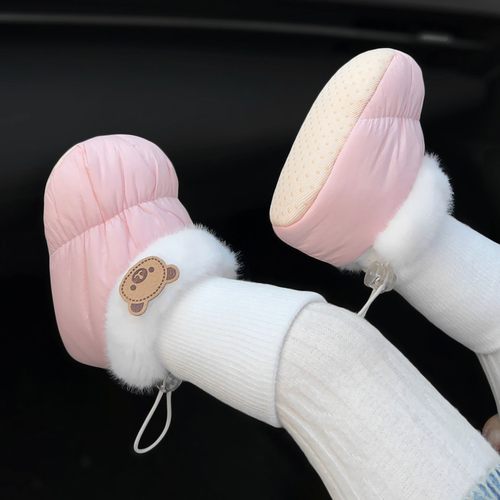 婴儿鞋子6-12个月小月龄宝宝冬天外出鞋袜秋冬季步前鞋袜子防掉