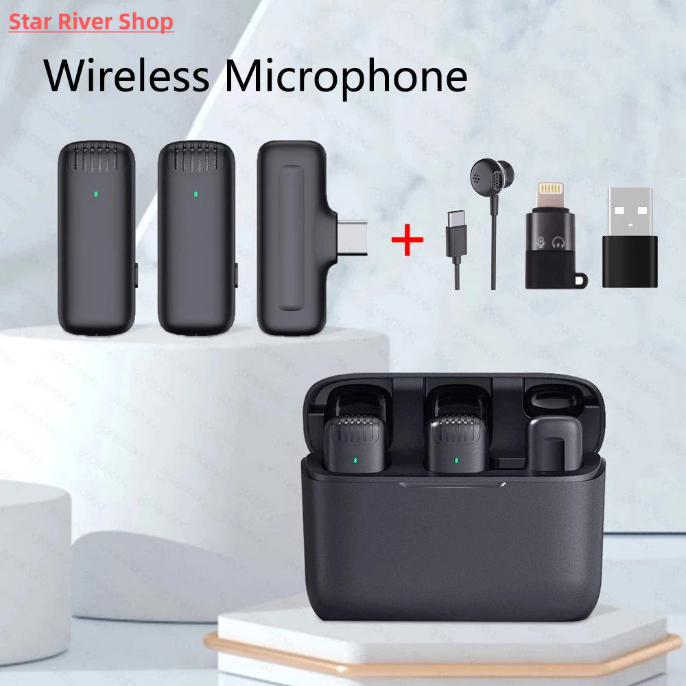 Wireless Lapel Microphone Lavalier Mic Noise Reduction Live