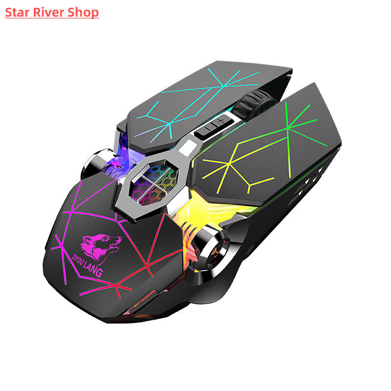 X13 2.4G 무선 게이밍 마우스 6버튼 2400DPI USB 충전