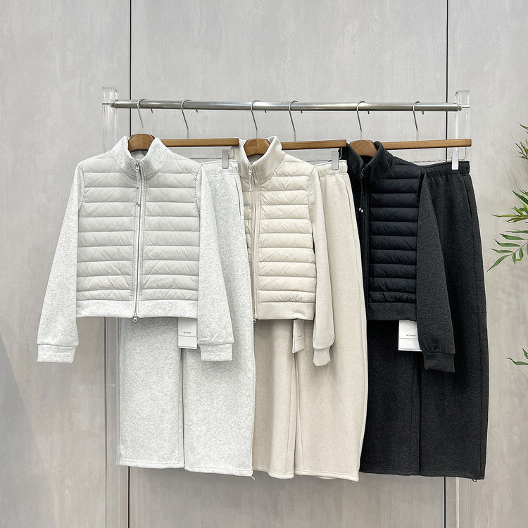 松弛感穿搭保暖运动套装2025冬季新款韩版立领轻薄棉服加绒直筒裤,女装/女士精品,时尚套装,淘宝优惠券,粉丝福利购,淘宝优惠卷