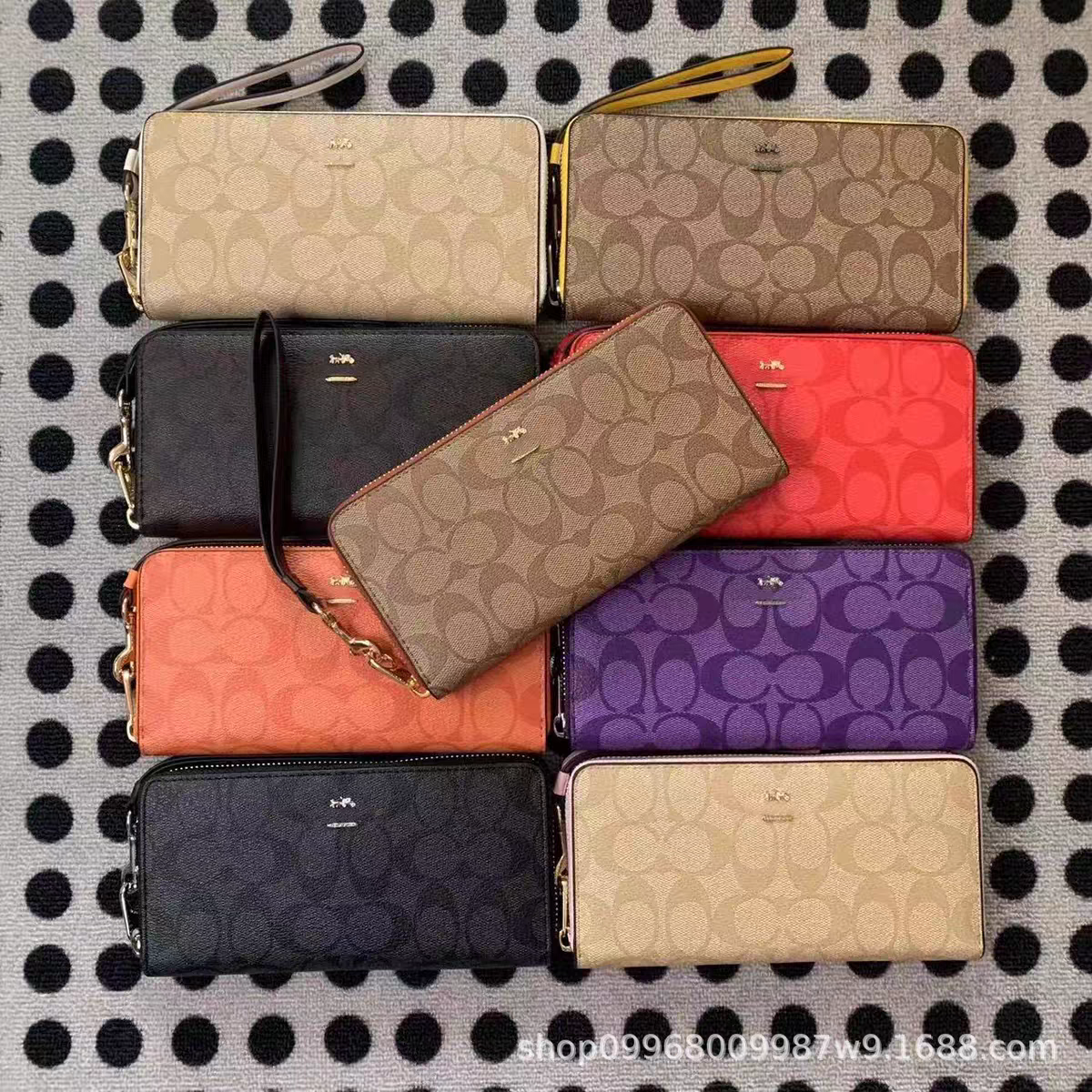 101#-跨境 Co家同款欧美复古长款女士手机包零钱包（手腕款）