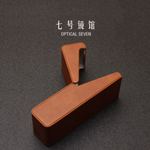 原创高级感皮质风格 收纳近视眼镜盒 简约潮流手机支架轻便携男女款