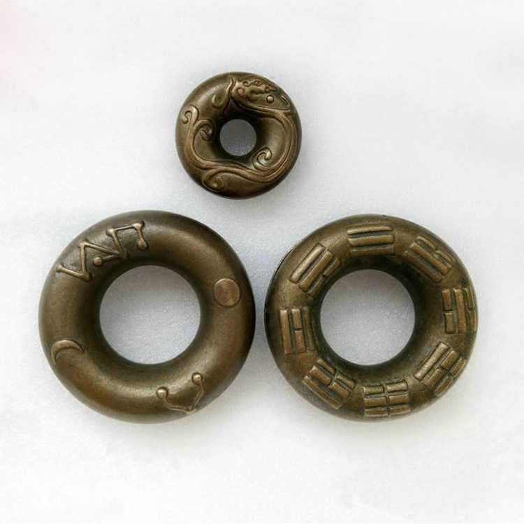 仿古虎撑手摇铃虎撑铃串铃民间乡医郎中黄铜药铃铜秧歌虎叉铃包邮