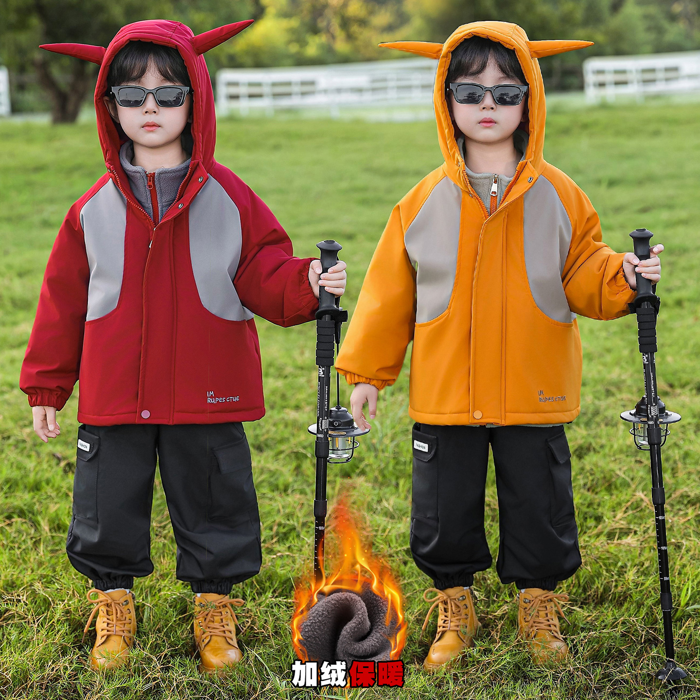 男童冲锋衣2025新款秋冬款