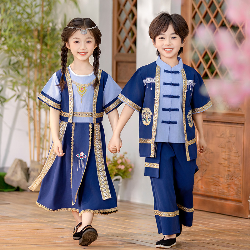 男女童春装苗疆壮服表演服