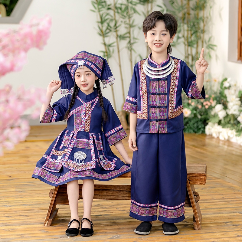 三月三民族服装儿童演出服套装