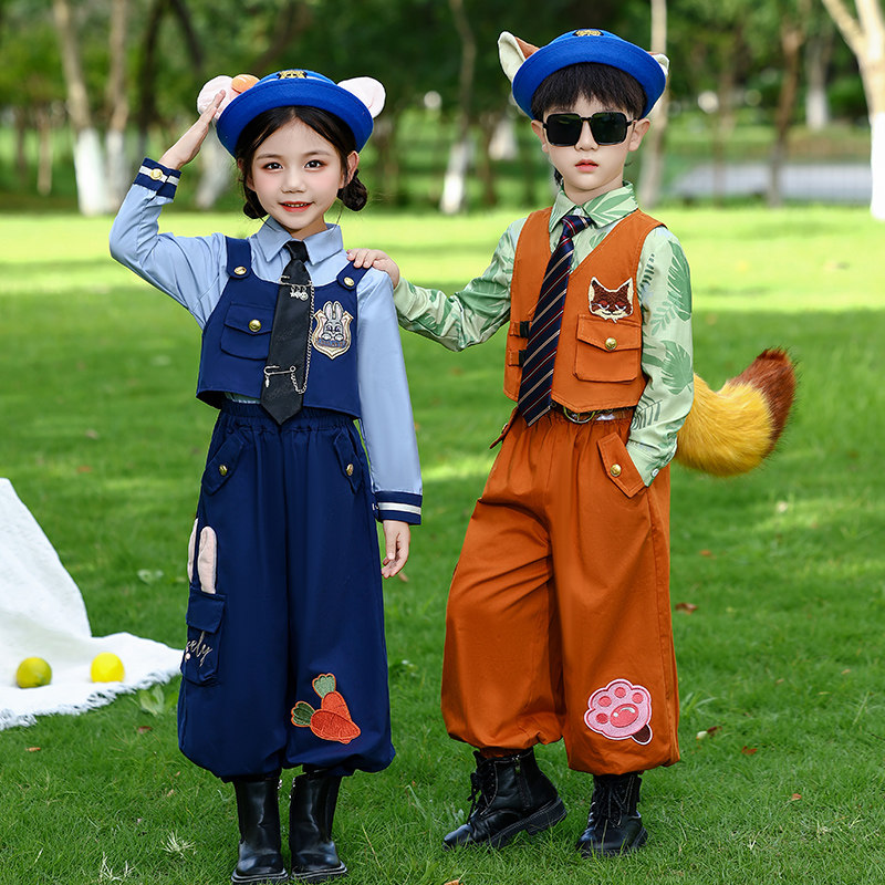 疯狂动物城朱迪兔警官儿童演出服