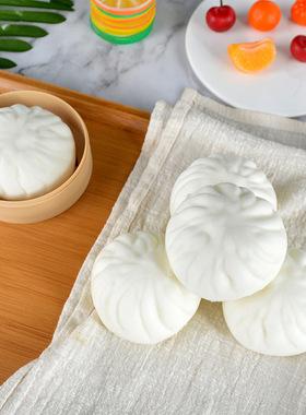 工厂现货直销Pu慢回弹仿真8cm鲜肉包减压道具趣味过家家玩具 摆件
