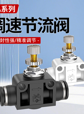 管道限流阀PU气管快速调速PSA06气动节流阀PA-08调节限流阀PA-4/6