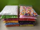 钓鱼保利龙彩色马卡龙泡沫球婚庆装 饰颗粒史莱姆填充DIY手工材料