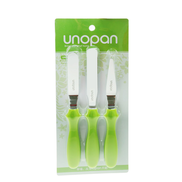 UNOPAN屋诺UN35211刮平刀组(3个组)不锈钢奶油抹平DIY烘焙工具