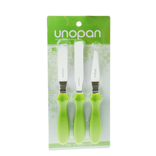 UNOPAN屋诺UN35211刮平刀组（3个组）不锈钢奶油抹平DIY烘焙工具