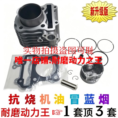 轻骑铃木丽至UZ110T乐至Let's小海豚QS110T-2-3-5中缸套缸活塞环