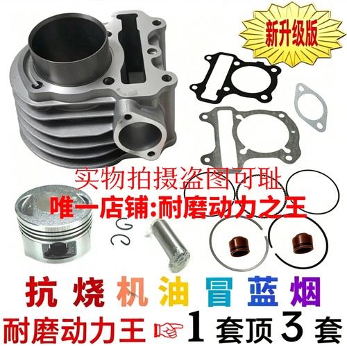 嘉陵工业嘉鹏踏板摩托车JP125T-7A中缸套缸垫片缸筒活塞环四配套