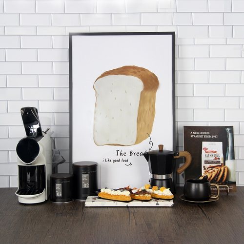 北欧样板间咖啡摆件厨房组合软装