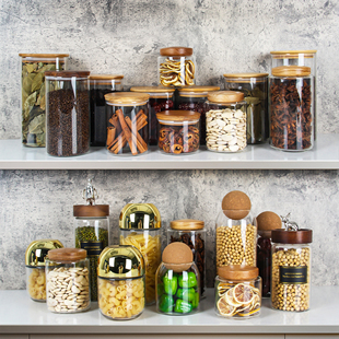 样板间厨房密封瓶储物罐软装饰品摆件售楼处房展餐厅设计搭配橱柜