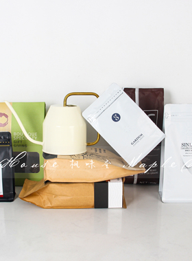 法式意式美式咖啡豆袋装软装饰品样板间厨房现代摆件设计拍摄影