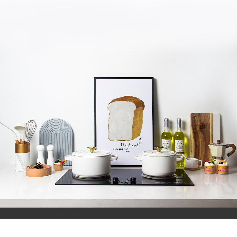 北欧样板房间厨房软装饰品售楼部组合汤锅具仿真蛋糕酒道具画摆件