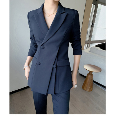 现货厂家批高JI感西装套装女高DUAN英伦风气质时尚职业西服设计感