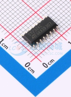 RS232芯片 ST232ACDR SO-16 ST(意法半导体) 电子元器件原装正品