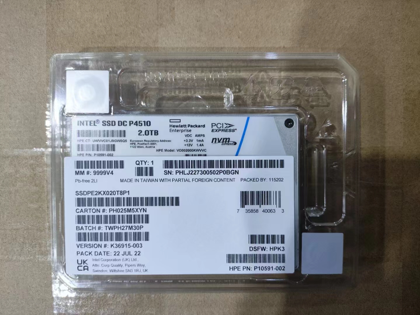 intel2.52tu.2固态硬盘