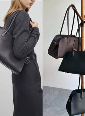 马鞍皮Row系Margaux Shoulder 12长手柄单肩手提通勤包牛皮腋下包