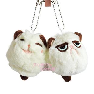 淘乐趣笑脸猫动漫挂件钥匙坠小豚鼠公仔饰品玩偶小毛绒不爽猫摆件