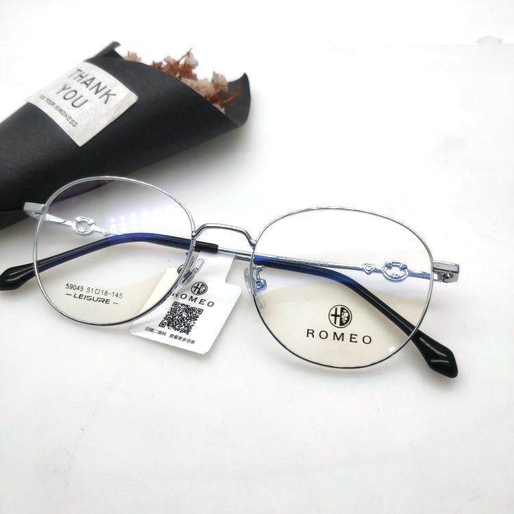 复古钛合金可配近视眼镜架