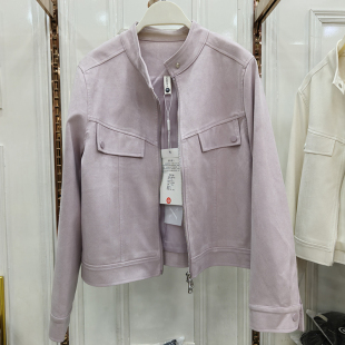 外套女小个子麂皮绒夹克工装 短款 风立领上衣潮 上衣女2026春季 长袖