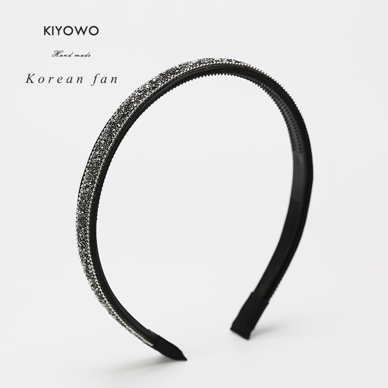 精致奢华满钻百搭细款布艺发箍女