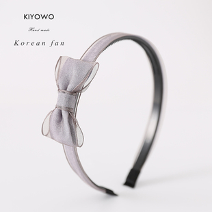 新款 发箍女简约百搭碎发发卡夏天日常外戴可爱蝴蝶结洗脸压发头箍
