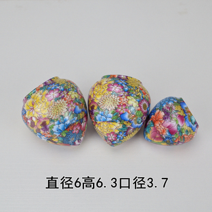 画眉鸟食罐青花鸟杯杯子瓷碗八哥蜡嘴高白鸡心万花图竹鸟笼配件