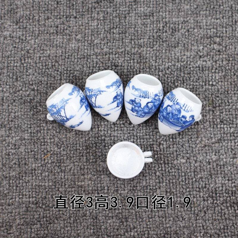 绣眼贝子靛颏鸟食罐瓷碗柳莺红子玉鸟鸡心鸟碗鸟杯子竹鸟笼配件人