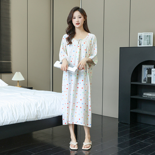 家居裙高级感短袖 薄款 家居服睡裙 睡裙 家居裙连衣裙女春秋夏季