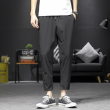 K805-P35夏季新款九分裤男士大码休闲裤修身小脚裤透气时尚裤子，男装休闲裤，电商B280-1（原A049）