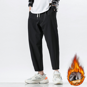 K704-P40加绒秋冬季坠感西裤男大码休闲裤直筒裤运动裤裤子 厚p50,男装西裤,电商B280-1（原A049）