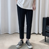 K805-P35夏季冰丝九分裤男士休闲裤大码小脚哈伦裤时尚新款裤子男，男装休闲裤，电商B280-1（原A049）