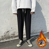 K704-P40加绒秋冬季坠感西裤男大码休闲裤直筒裤运动裤裤子厚p50，男装西裤，电商B280-1（原A049）