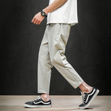 K805-P35夏季新款九分裤男士大码休闲裤修身小脚裤透气时尚裤子，男装休闲裤，电商B280-1（原A049）