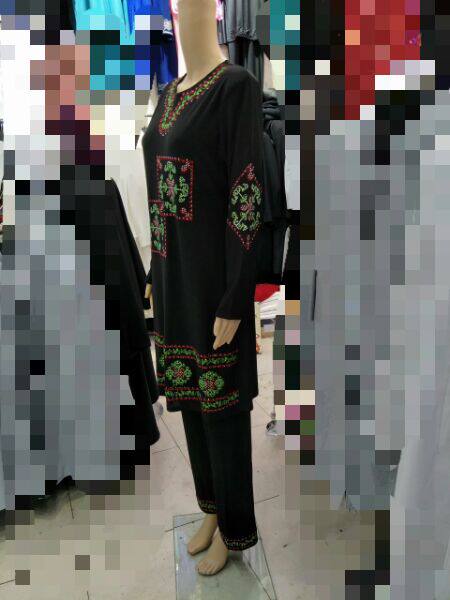 穆斯林礼拜服 女士 巴服 两件套 绣花 新品大码 女装 长衫 中拜