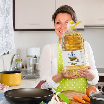 拉盟莎俄罗斯葵花籽油4.8L