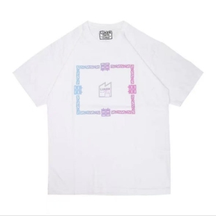 Heather Grey Wall LUKER联名 几何烫金印花方形潮流T恤陈冠希款