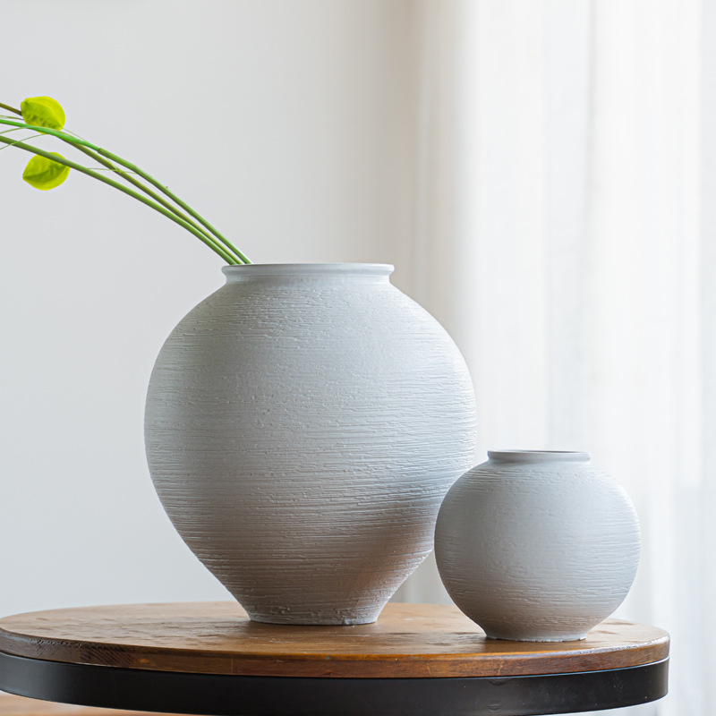 陶瓷花瓶法式家居客厅玄关插花水培复古简约民宿白色ins花器摆件